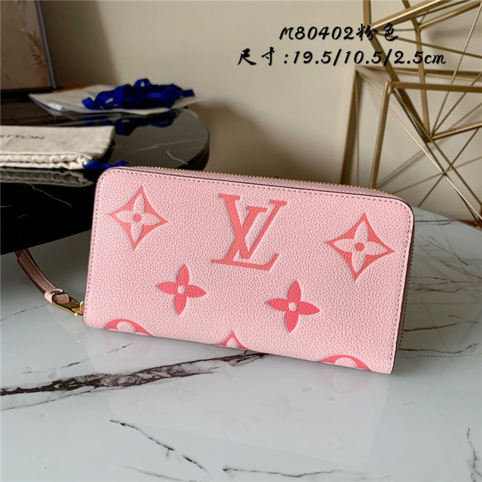 Louis Vuitton ZIPPY WALLET Monogram Empreinte Pink High