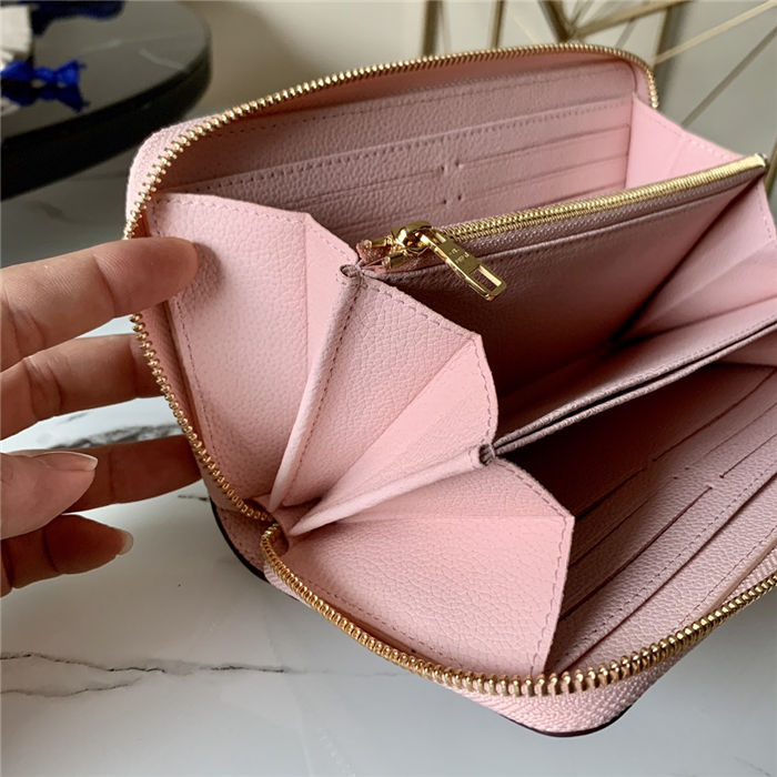 Louis Vuitton ZIPPY WALLET Monogram Empreinte Pink High