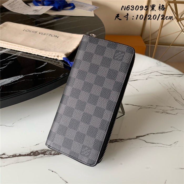 Louis Vuitton ZIPPY WALLET VERTICAL Damier Graphite High