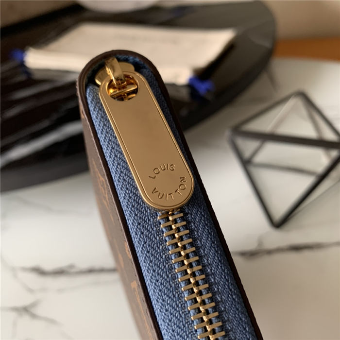 Louis Vuitton ZIPPY WALLET Monogram Blue-inside High