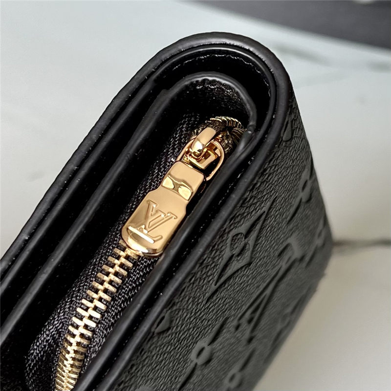 Louis Vuitton CLÉA WALLET Monogram Empreinte M80152 Black High