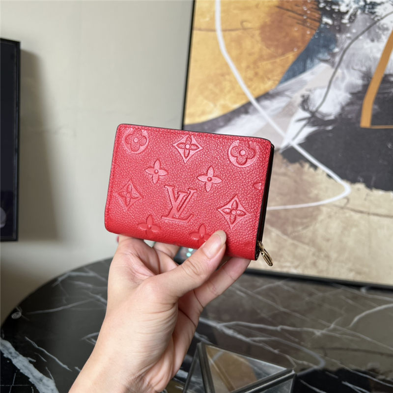 Louis Vuitton CLÉA WALLET Monogram Empreinte M80152 Red High