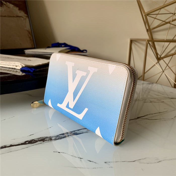 Louis Vuitton ZIPPY WALLET Gradie Monogram Blue High