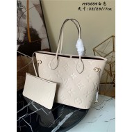 Louis Vuitton NEVERFULL MM Monogram Empreinte Cream M45684 High