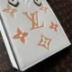 Louis Vuitton PETIT SAC PLAT Monogram Empreinte Cream / Saffron M80449 Mid