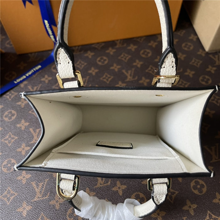 Louis Vuitton PETIT SAC PLAT Monogram Empreinte Cream / Saffron M80449 Mid