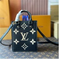 Louis Vuitton PETIT SAC PLAT Monogram Empreinte Black/Beige M57937 Mid