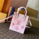 Louis Vuitton PETIT SAC PLAT Monogram Empreinte Pink M80449 Mid