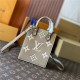 Louis Vuitton PETIT SAC PLAT Monogram Empreinte Grey M80449 Mid