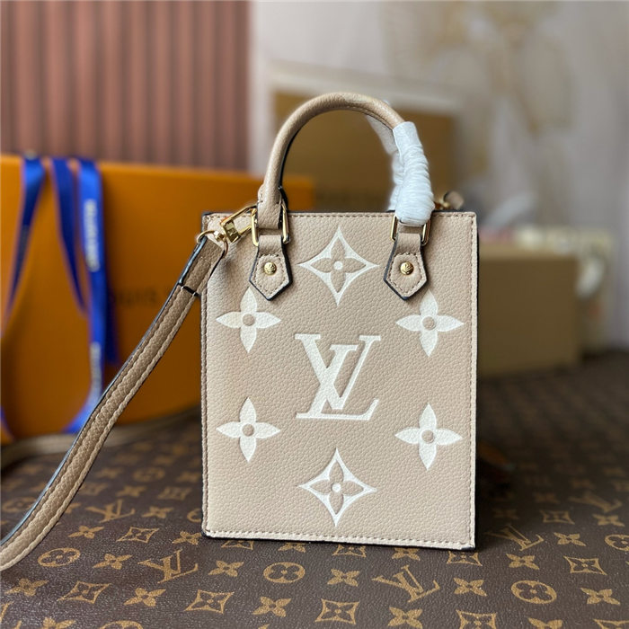 Louis Vuitton PETIT SAC PLAT Monogram Empreinte Grey M80449 Mid