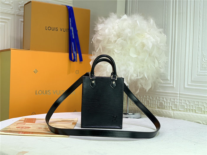 Louis Vuitton PETIT SAC PLAT Epi Black M69441 Mid