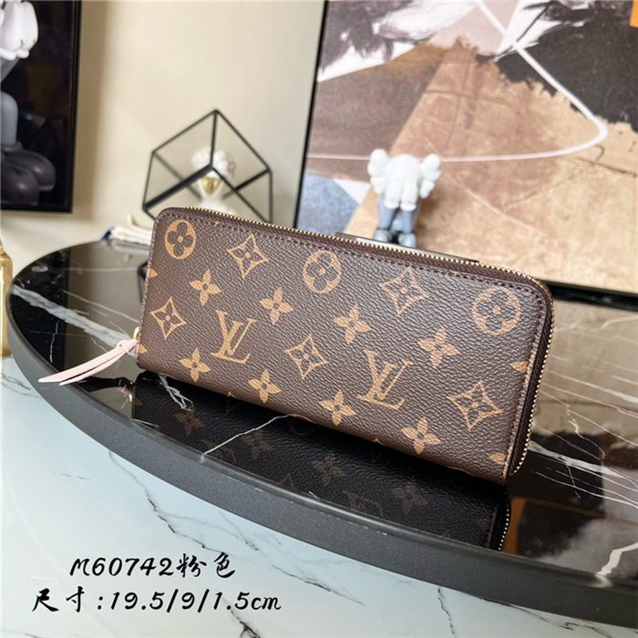 Louis Vuitton CLÉMENCE WALLET Monogram Pink-Lining M60742 High