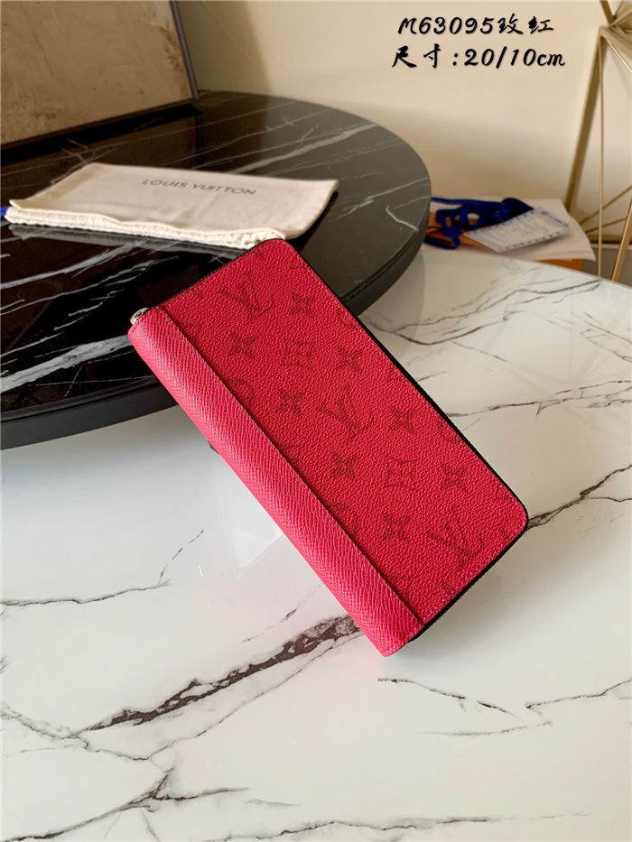 Louis Vuitton ZIPPY WALLET Vertica Taïgarama Red M63095 High