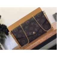 Louis Vuitton Felicie Pochette Chain Wallet Monogram Canvas M61276 Mid