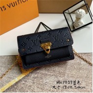 Louis Vuitton VAVIN CHAIN WALLET Monogram Empreinte Navy High