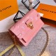 Louis Vuitton VAVIN CHAIN WALLET Monogram Empreinte Pink High