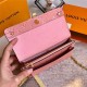 Louis Vuitton VAVIN CHAIN WALLET Monogram Empreinte Pink High