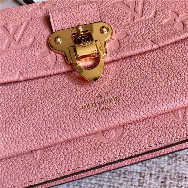 Louis Vuitton VAVIN CHAIN WALLET Monogram Empreinte Pink High