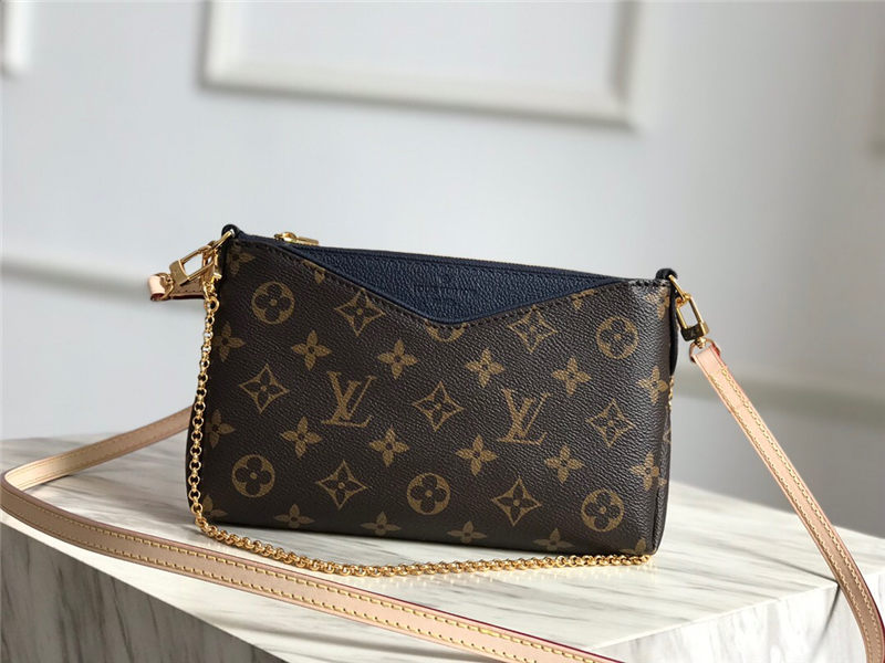 Louis Vuitton PALLAS CLUTH Monogram Navy M44058 High