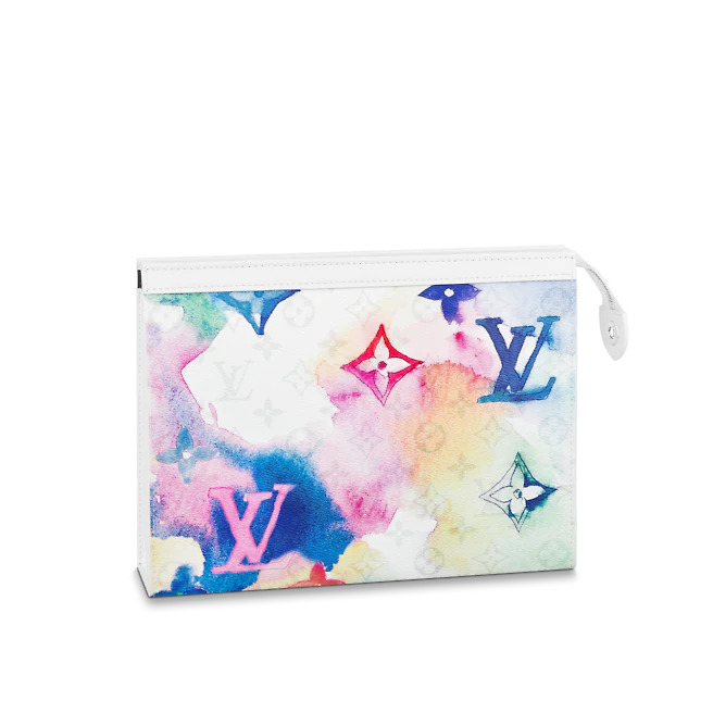 Louis Vuitton POCHETTE VOYAGE MM Monogram Watercolor Multico coated canvas White M80460 High