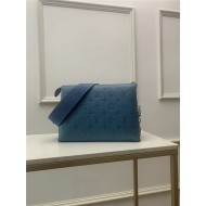 Louis Vuitton COUSSIN PM Monogram-embossed puffy lambskin Blue/Grey M57790 High