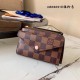 Louis Vuitton CARD HOLDER RECTO VERSO Damier Ebene Rose Ballerine N60405 High