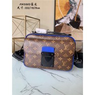 Louis Vuitton S LOCK MESSENGER Monogram Blue M45863 High