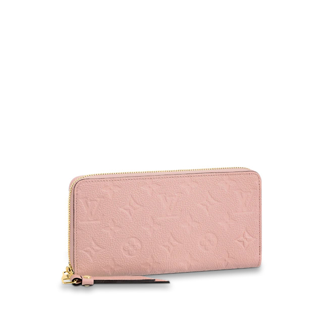 Louis Vuitton ZIPPY WALLET Monogram Empreinte Rose Poudre M64090 High