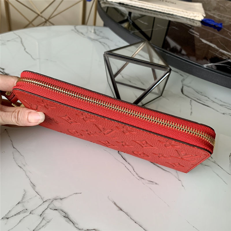 Louis Vuitton ZIPPY WALLET Monogram Empreinte Red M61865 High