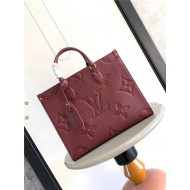 Louis Vuitton ONTHEGO MM Monogram Empreinte Burgundy High