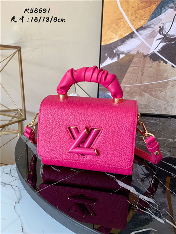 Louis Vuitton TWIST PM Taurillon leather and smooth calfskin Pondichery Pink M58691 High