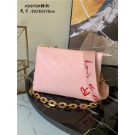 Louis Vuitton LIMITED EDITION - COUSSIN PM Monogram-embossed puffy lambskin Light Pink M58739 High