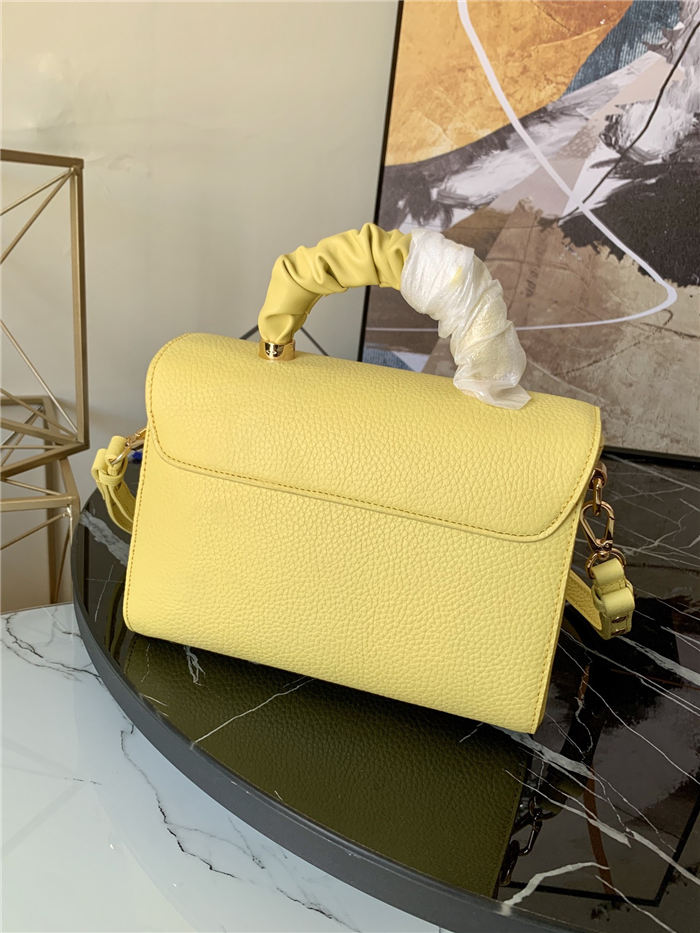 Louis Vuitton TWIST MM Taurillon leather and smooth calfskin Yellow M58571 High