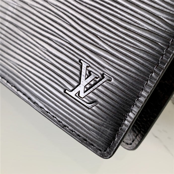 Louis Vuitton BRAZZA WALLET Epi Leather Black M80788 High