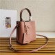 Small Saffiano Leather Prada Panier Bag Nude Pink High