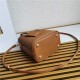 Small Saffiano Leather Prada Panier Bag Tan High