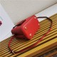 Small Saffiano Leather Prada Panier Bag Red High