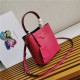 Small Saffiano Leather Prada Panier Bag Fuchsia High