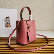 Small Saffiano Leather Prada Panier Bag Pink-I High