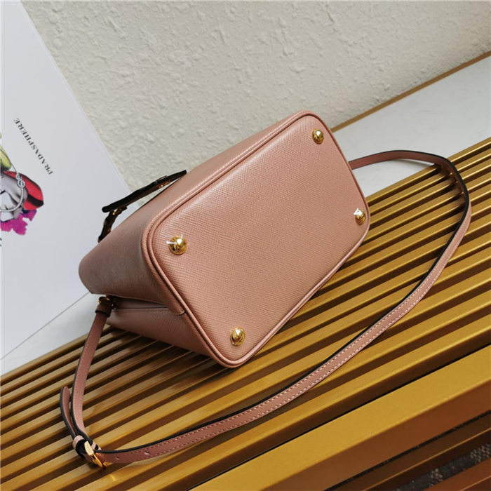 Medium Saffiano Leather Prada Panier Bag Nude Pink High