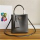 Medium Saffiano Leather Prada Panier Bag Grey High