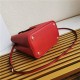 Medium Saffiano Leather Prada Panier Bag Red High