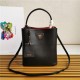 Medium Saffiano Leather Prada Panier Bag Black-II High