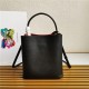 Medium Saffiano Leather Prada Panier Bag Black-II High