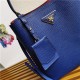 Medium Saffiano Leather Prada Panier Bag Royal Blue High