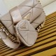 Prada System nappa leather patchwork bag Taupe High