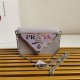 Prada Brushed leather shoulder bag 1bh189 Lilac High