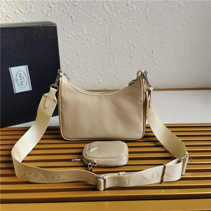 Prada Re-Edition 2005 nylon shoulder bag Beige High