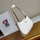 Prada Cleo brushed leather shoulder bag 1BC499 White High