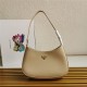 Prada Cleo brushed leather shoulder bag 1BC499 Beige High